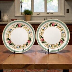 Keltcraft by Noritake Countrywood #9226 Dinner Plates Ireland Set of 2 - 1998